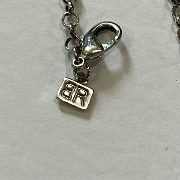 BANANA REPUBLIC~Enamel & Silver Link Chain Necklace - Picture 3 of 5